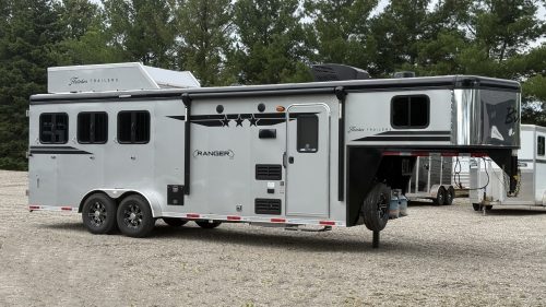 NEW 2026 Bison Ranger 7308 Hayrack and Ramp Silver